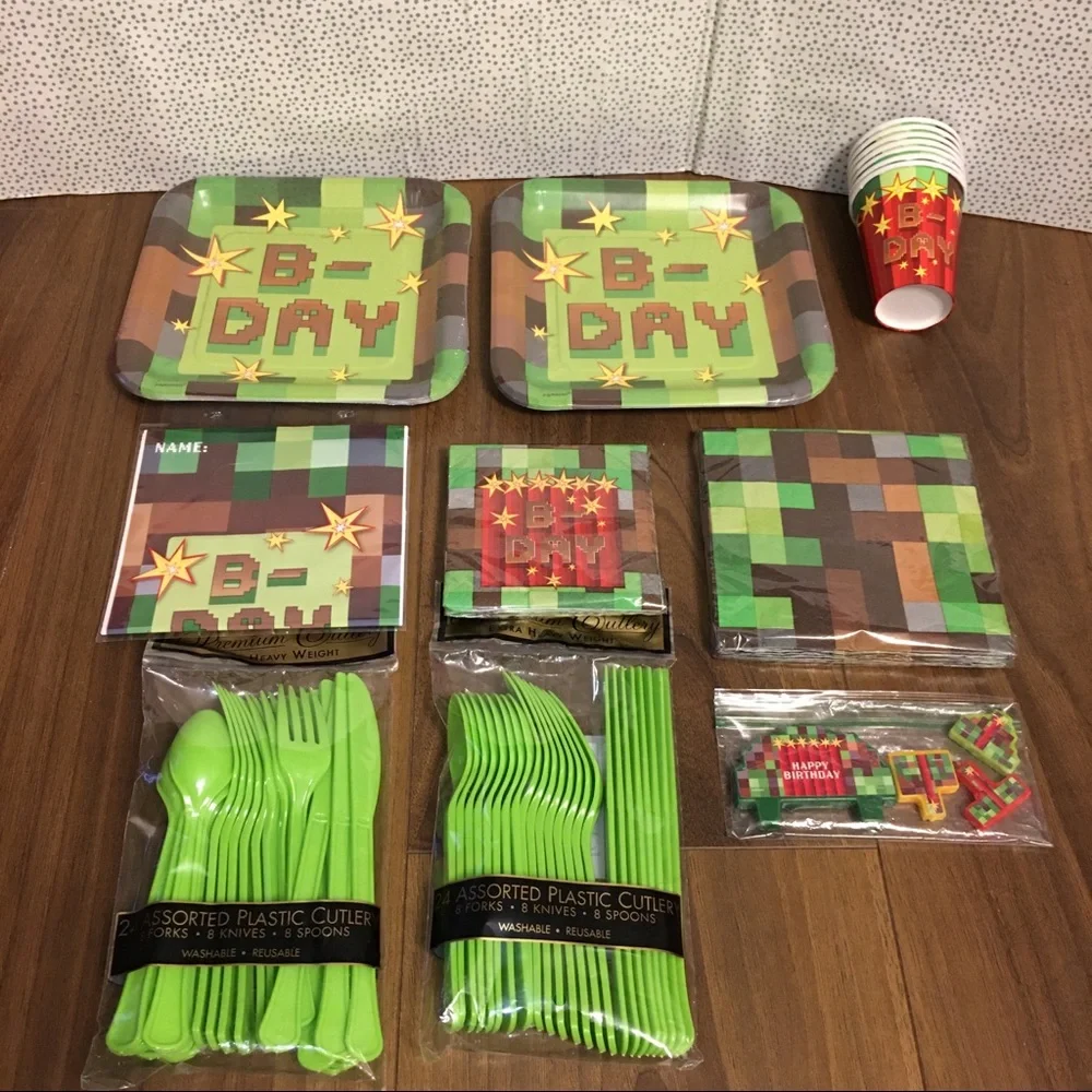 Pixelated Party Kit Minecraft Theme